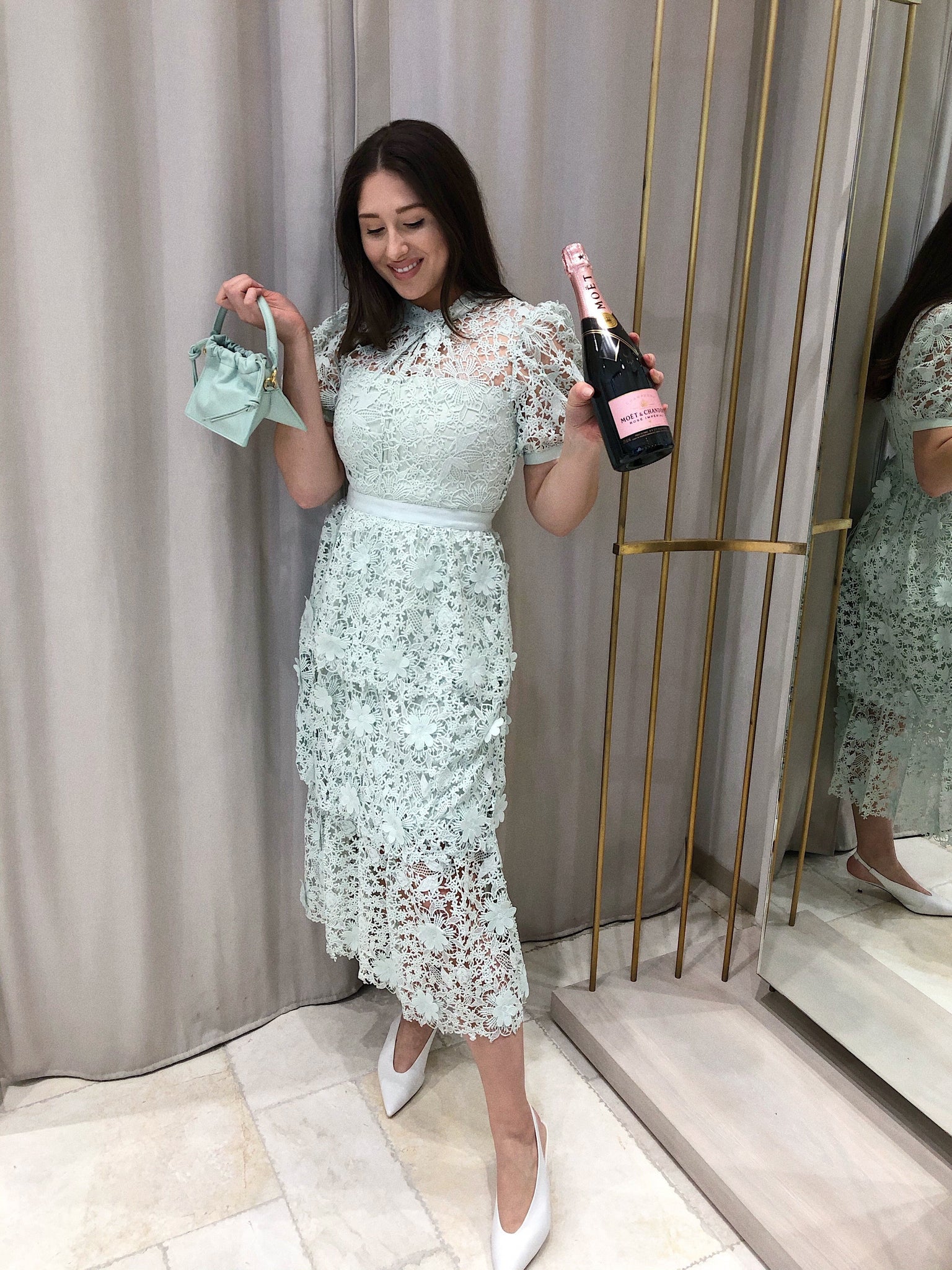 Floral Lace Midi Dress