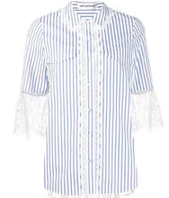 Load image into Gallery viewer, Striped Lace Trim Shirt