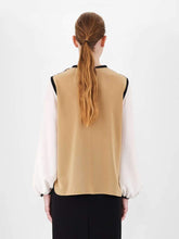 Load image into Gallery viewer, Oscuri Silk Colourblock Tunic Top
