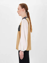 Load image into Gallery viewer, Oscuri Silk Colourblock Tunic Top