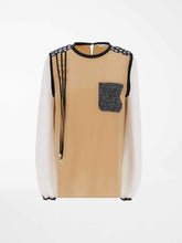 Load image into Gallery viewer, Oscuri Silk Colourblock Tunic Top