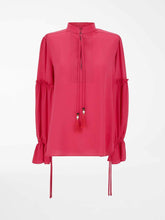Load image into Gallery viewer, Agguati Silk Tunic Balloon Sleeve