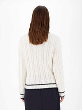Load image into Gallery viewer, Belgica Cotton Cashmere Cable V-Neck