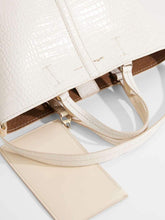 Load image into Gallery viewer, Plages Croc Embossed Leather Tote