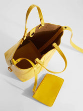 Load image into Gallery viewer, Plages Croc Embossed Leather Tote