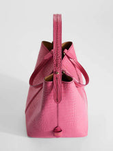 Load image into Gallery viewer, Plages Croc Embossed Leather Tote