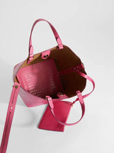Load image into Gallery viewer, Plages Croc Embossed Leather Tote