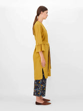 Load image into Gallery viewer, Aloe Ramie Ruffle Sleeve Belted