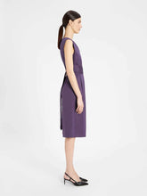 Load image into Gallery viewer, Estremo Cotton Poplin V-Neck Belted