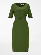 Load image into Gallery viewer, Liriche Linen Cotton Crew Dress