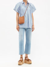 Load image into Gallery viewer, Coimbra Cotton Poplin Smocked Button