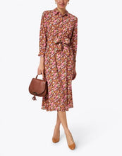 Load image into Gallery viewer, Miss Long Silk Printed Belted Shirt
