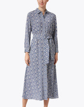 Load image into Gallery viewer, Miss Long Silk Printed Belted Shirt