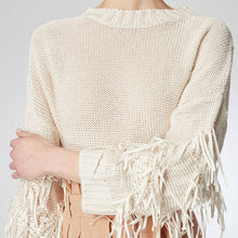 Load image into Gallery viewer, Estroso Fringe Crew Knit