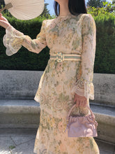 Load image into Gallery viewer, Amelie Pintuck Flounce Dress