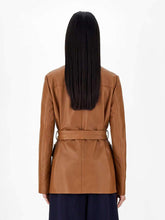 Load image into Gallery viewer, Oste Button Leather Jacket