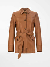 Load image into Gallery viewer, Oste Button Leather Jacket