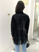 Load image into Gallery viewer, Black Lace Bomber Jacket