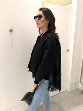 Load image into Gallery viewer, Black Lace Bomber Jacket