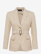 Load image into Gallery viewer, Ananas Linen Belted Blazer