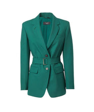 Load image into Gallery viewer, Deletta Wool Stretch Belted Blazer