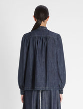 Load image into Gallery viewer, Vociare Denim Puff Sleeve Shirt