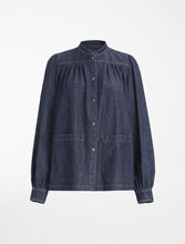 Load image into Gallery viewer, Vociare Denim Puff Sleeve Shirt