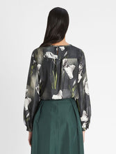 Load image into Gallery viewer, Rada Silk Printed Puff Sleeve Blouse