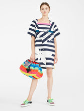 Load image into Gallery viewer, Zenobia Short Butterfly Striped Dresss