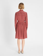 Load image into Gallery viewer, Verbas Silk Printed Puff Sleeve Dresss