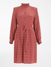 Load image into Gallery viewer, Verbas Silk Printed Puff Sleeve Dresss