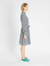 Load image into Gallery viewer, Verbas Silk Printed Puff Sleeve Dresss