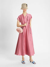 Load image into Gallery viewer, Luisa Linen Silk Waist Tie Dress