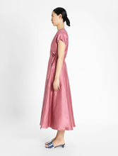 Load image into Gallery viewer, Luisa Linen Silk Waist Tie Dress