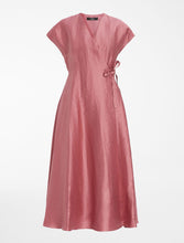 Load image into Gallery viewer, Luisa Linen Silk Waist Tie Dress