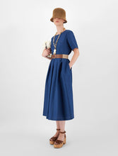 Load image into Gallery viewer, Edere Cotton Linen Pleated Dress
