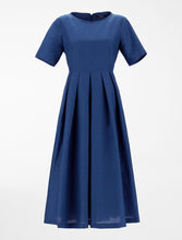Load image into Gallery viewer, Edere Cotton Linen Pleated Dress