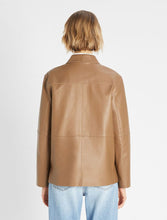 Load image into Gallery viewer, Salmone Button Down Leather Jacket