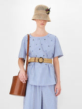 Load image into Gallery viewer, Bolivar Cotton Poplin Beaded Tee
