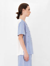 Load image into Gallery viewer, Bolivar Cotton Poplin Beaded Tee