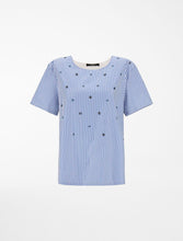 Load image into Gallery viewer, Bolivar Cotton Poplin Beaded Tee