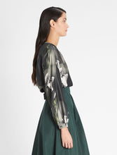 Load image into Gallery viewer, Rada Silk Printed Puff Sleeve Blouse